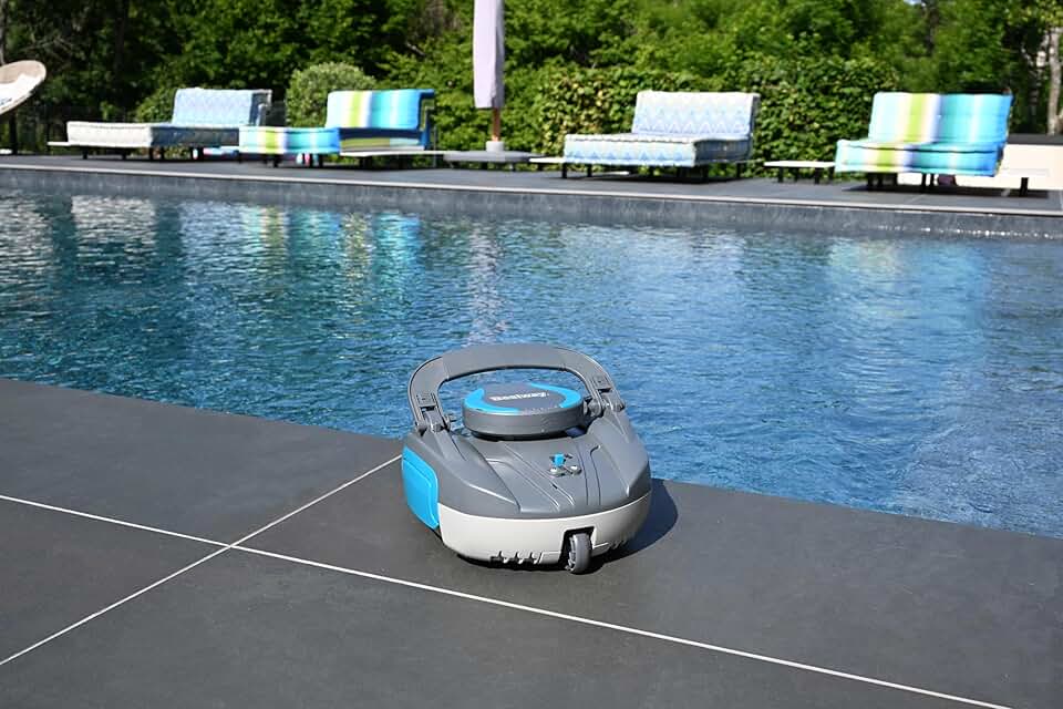 jardinito - Cristal - 10 m² max - robot piscine rechargeable, fond plat