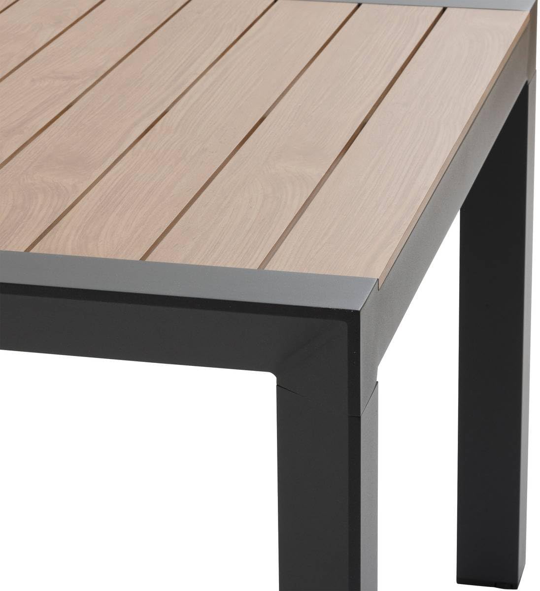 jardinito - Évasion Honey et Graphite - 8 places - aluminium et effet bois