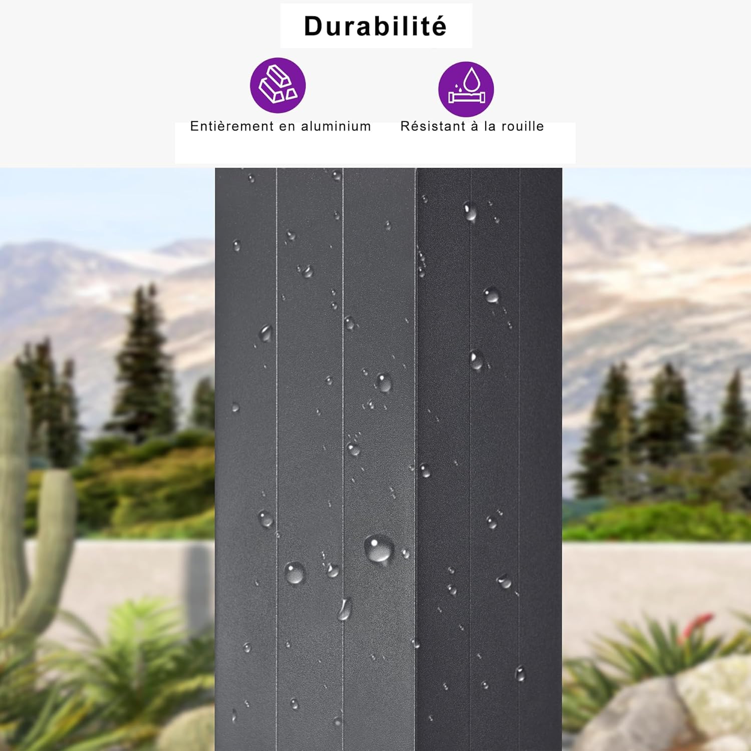 jardinito - pergola bioclimatique - 4,24x3,3m - alu, persienne fixes, gris