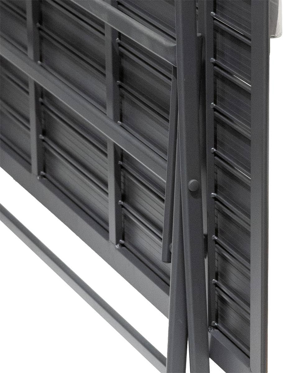 jardinito - Azua table de jardin pliante 6 places, aluminium gris