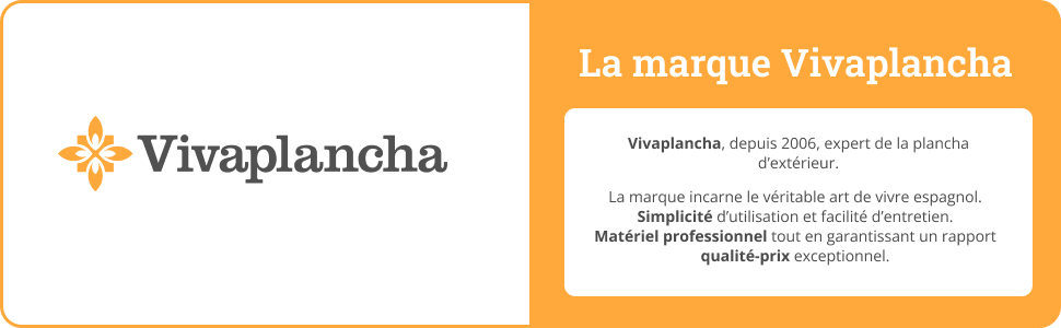 de la marque jardinito décrivant la marque en tant qu'experte en matière de grillades à la plancha, mettant l'accent sur
