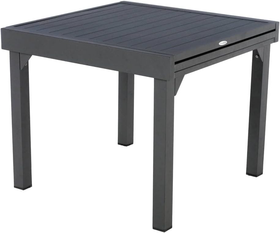 jardinito - Piazza extensible - 180/240x90 cm - alu gris, 8 places