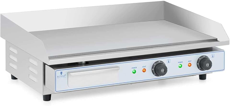 jardinito - Plancha Électrique Double - 73x40cm - 2x2200W INOX Restaurant