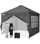 jardinito Tonnelle Pliante 3x3, Tente Pliable Imperméable avec Parois Anti UV, Pavillon Extéri...