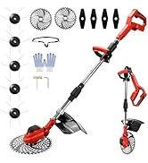Débroussailleuse avec brosse anti-mauvaises herbes pour batteries jardinito, débroussailleuse sans fil 21 V, manche télescopique 100-140 cm (2...