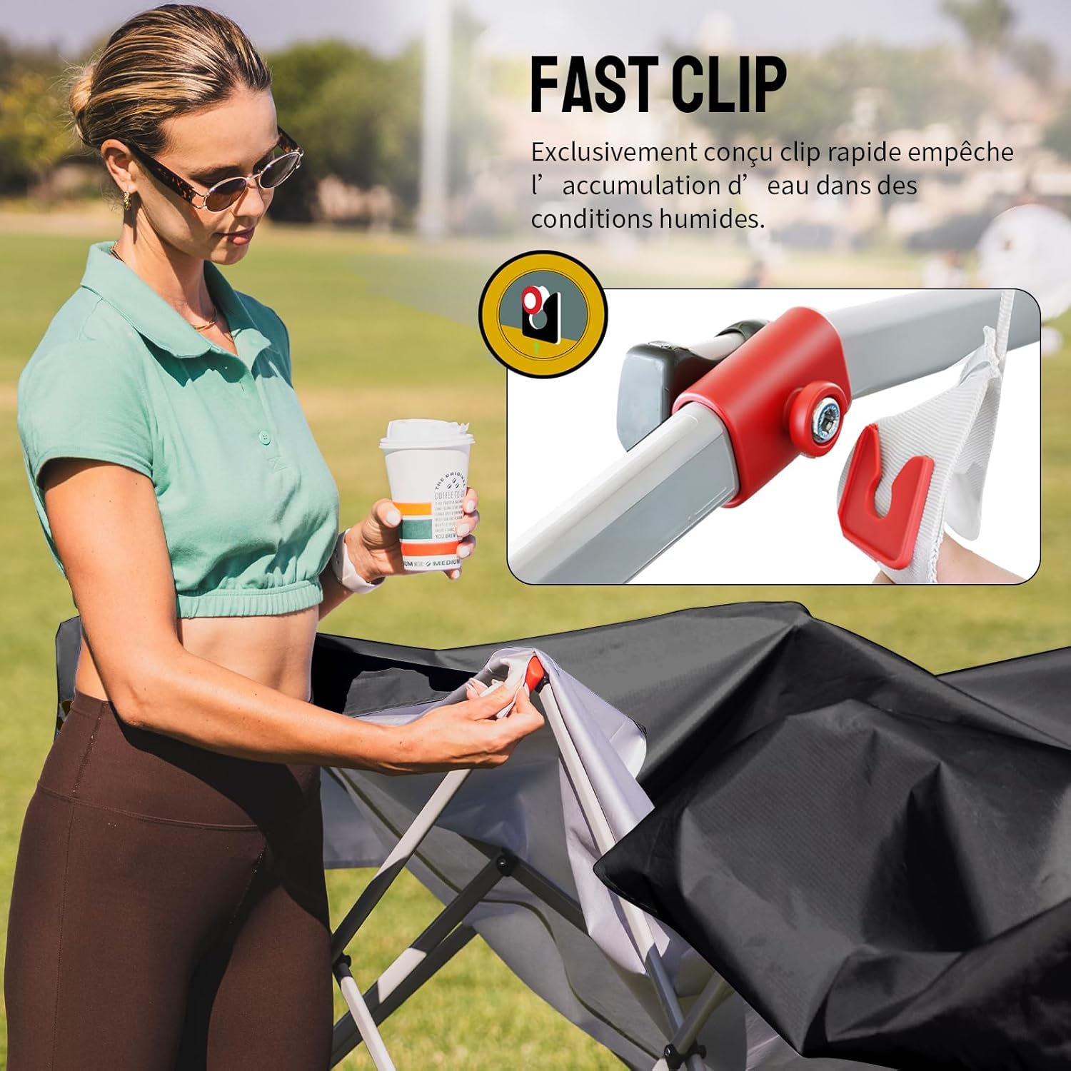 jardinito - Tonnelle pliante 3x3m imperméable, P/Pop-Up, 4 parois amovibles, Sac, UPF 50+ - CN0032