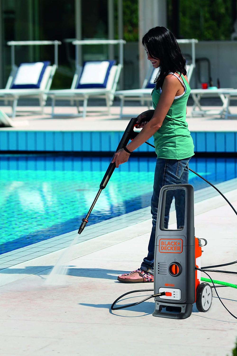 jardinito Nettoyeur Haute Pression BXPW1600PE avec Patio Cleaner et Brosse Fixe (1600 W, 125 Bar, 420 l/h)