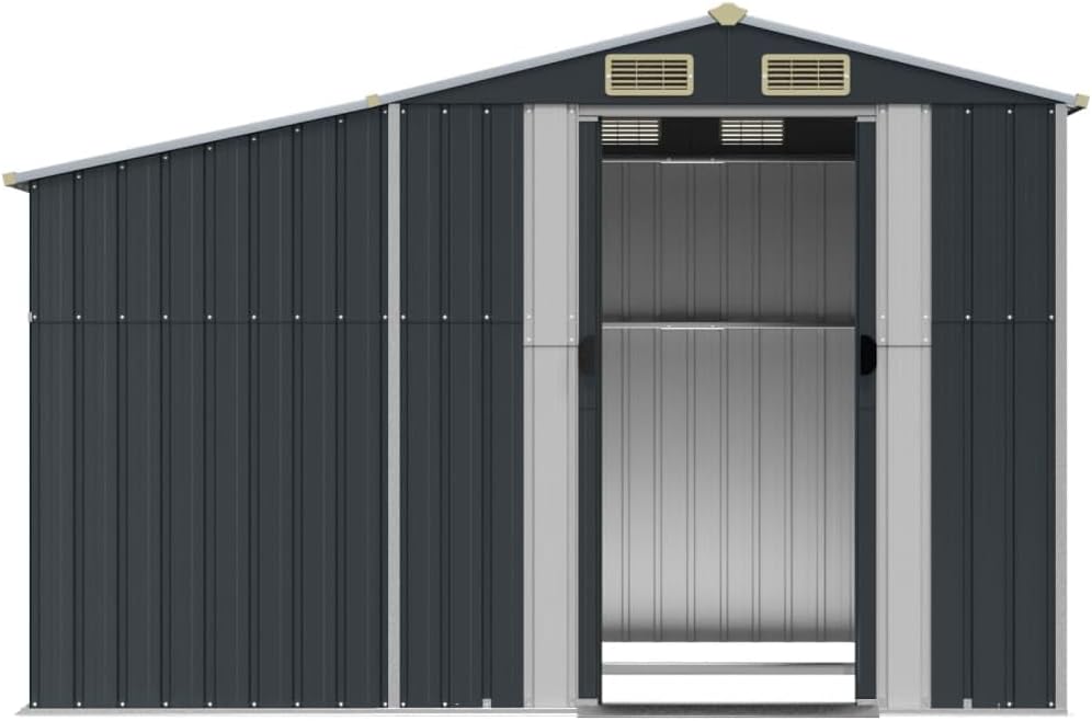 Abri de Jardin en Acier galvanisé, Salles de Stockage de Jardin Extérieures avec Bouches D'aération et Poignées Pratiques pour Ranger Les Outils, Les Ustensile de (277 x 192,5 x 179 cm)
