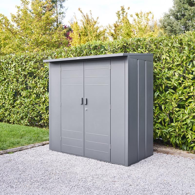jardinito - Abri de Jardin Forgia 2,2m² - acier graphite robuste