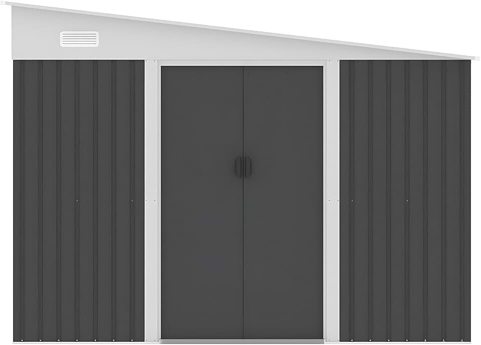 jardinito - Daxton abri de jardin métal 9,76 m² acier galvanisé anthracite