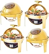 jardinito 5,7L Buffet Chafing Dish Set, Calentador Buffet Redondo, Servidor de Buffet, Calentador C...