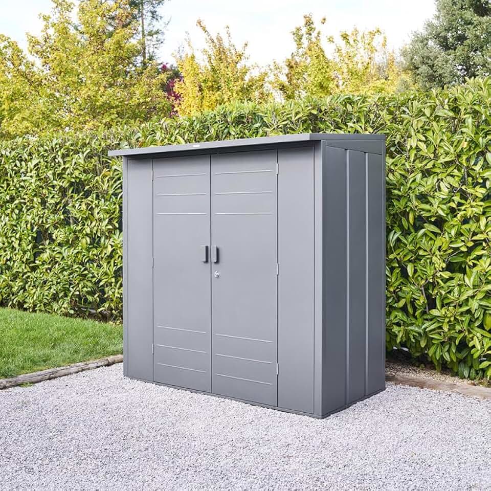 jardinito - Abri de Jardin Forgia 2,2m² - acier graphite robuste