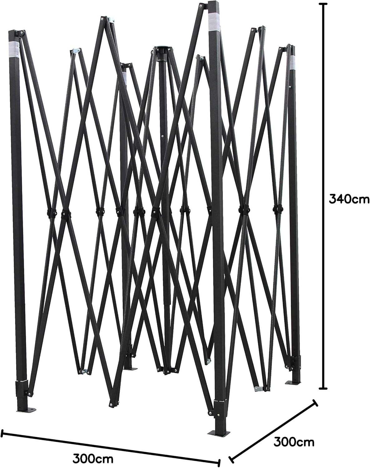 jardinito - Tonnelle pliante série standard - 3x3m - robuste, étanche, accessoires inclus