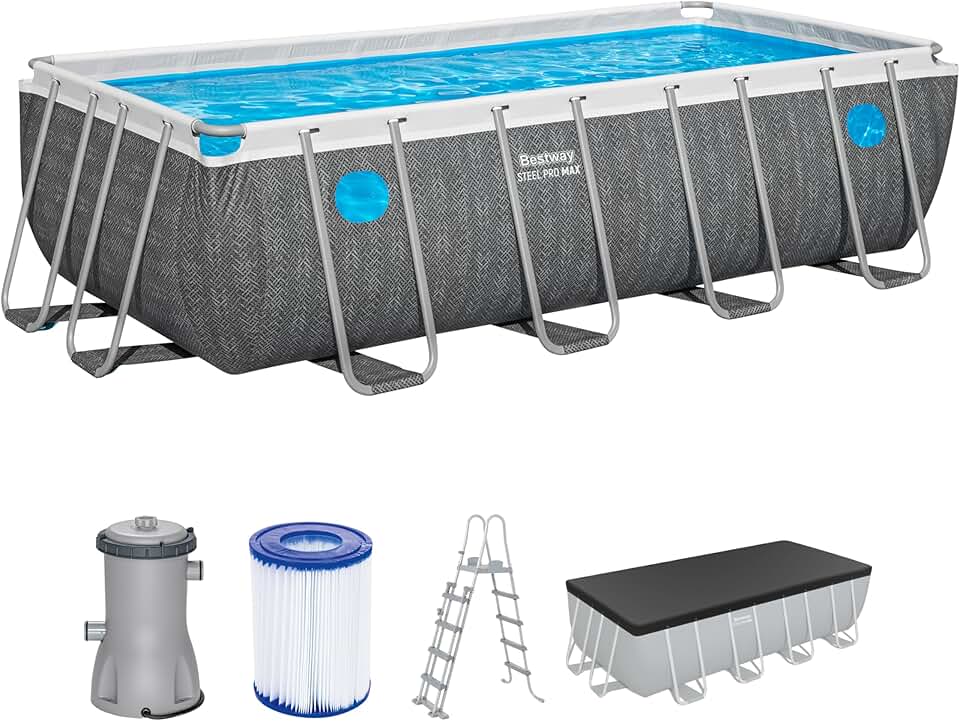jardinito - Steel Pro Max - 488x244x122 cm - Piscine rectangulaire, Splashview
