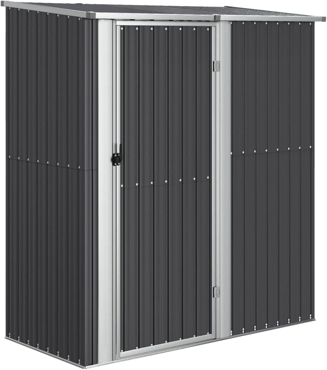 Abri de jardin extérieur en acier galvanisé anthracite 180,5 x 97 x 209,5 cm