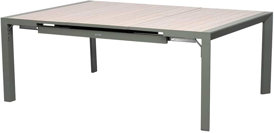 jardinito - Evasion - table extensible 10 places - alu et effet bois