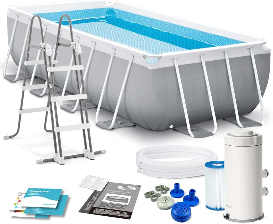jardinito 4M X 2M X 1M Prism Frame Rectangular Pool Set