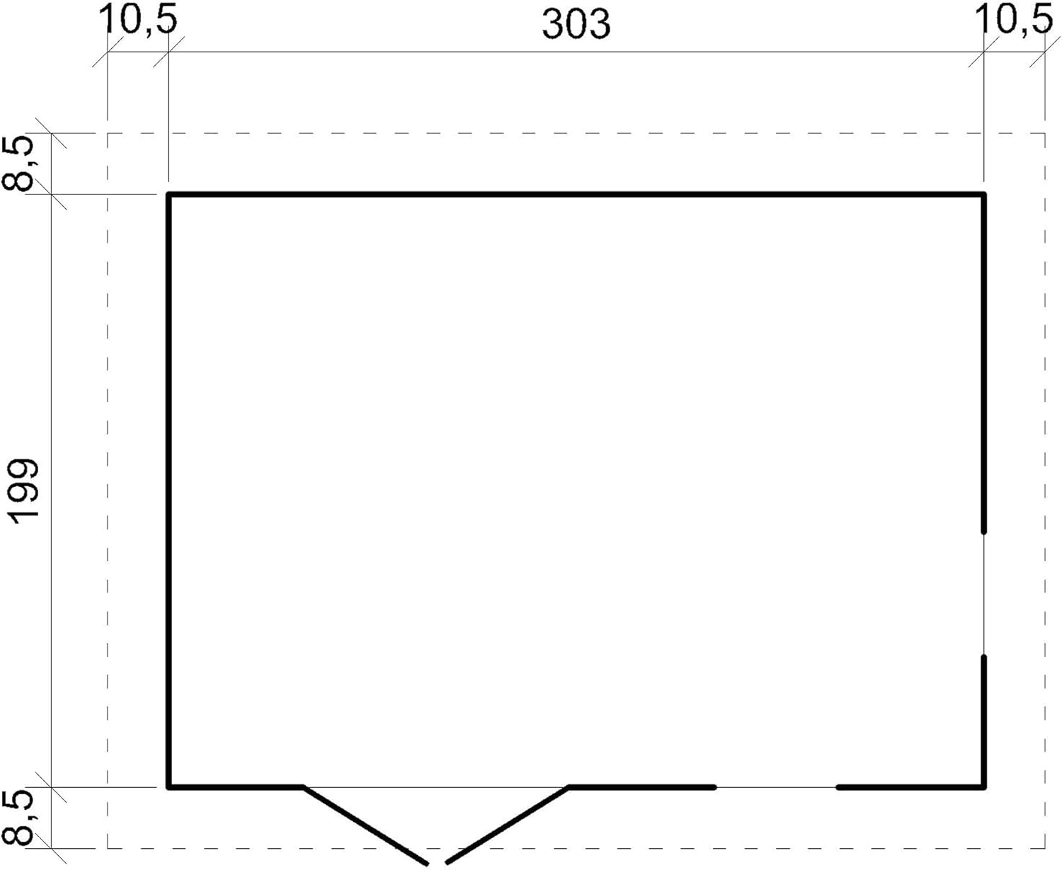 Abri de Jardin en Bois Exterieur avec Les PLANCHERS IMPRÉGNÉ- Cabane de Jardin en Pin/épicéa-H226x324x216 cm/6m2- Construction de Panneaux- Rangement pour vélos, Remise à Outils- jardinito M334+M334G