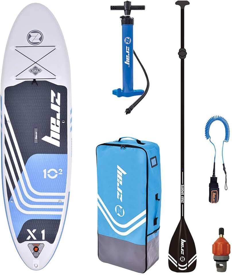 jardinito - Sup Stand Up Paddle Gonflable X-Rider 10.2' - PB-ZX1E - Planche Gonflable Dropstitch - Leash, Pagaie, Pompe, Sac de Transport et Kit - Option Siege Kayak - Jusqu’à 125kg - 259l - 310x81x15cm