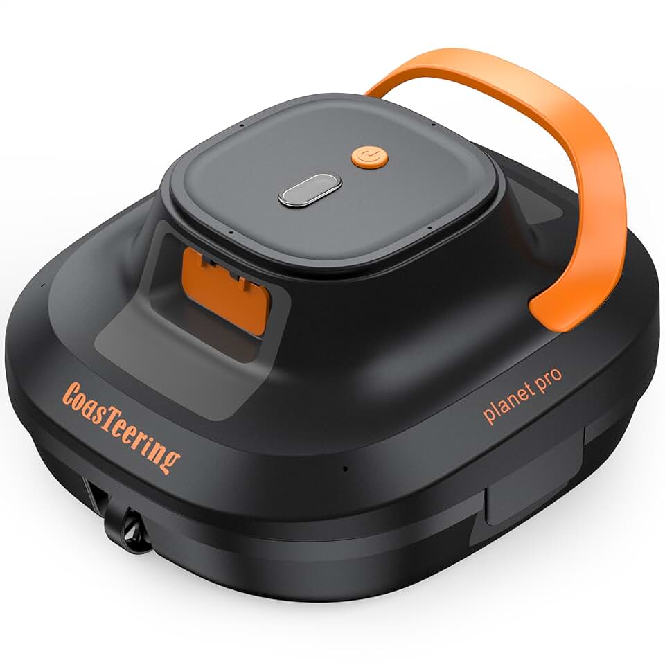 (Upgrade 2026) jardinito Robot Piscine sans Fil, 200 Min Autonomie, 5200mAh, Aspiration 140 L/Min, Compatible Eau Salée & Douce, 2 Moteurs Brushless, Nettoyeur Automatique pour Piscines 120 m²