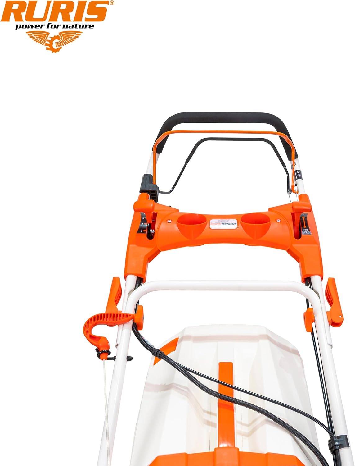 jardinito Tondeuse à Gazon Thermique 5 en 1 Mulching 5,7 CV 196cc RX500S, Orange
