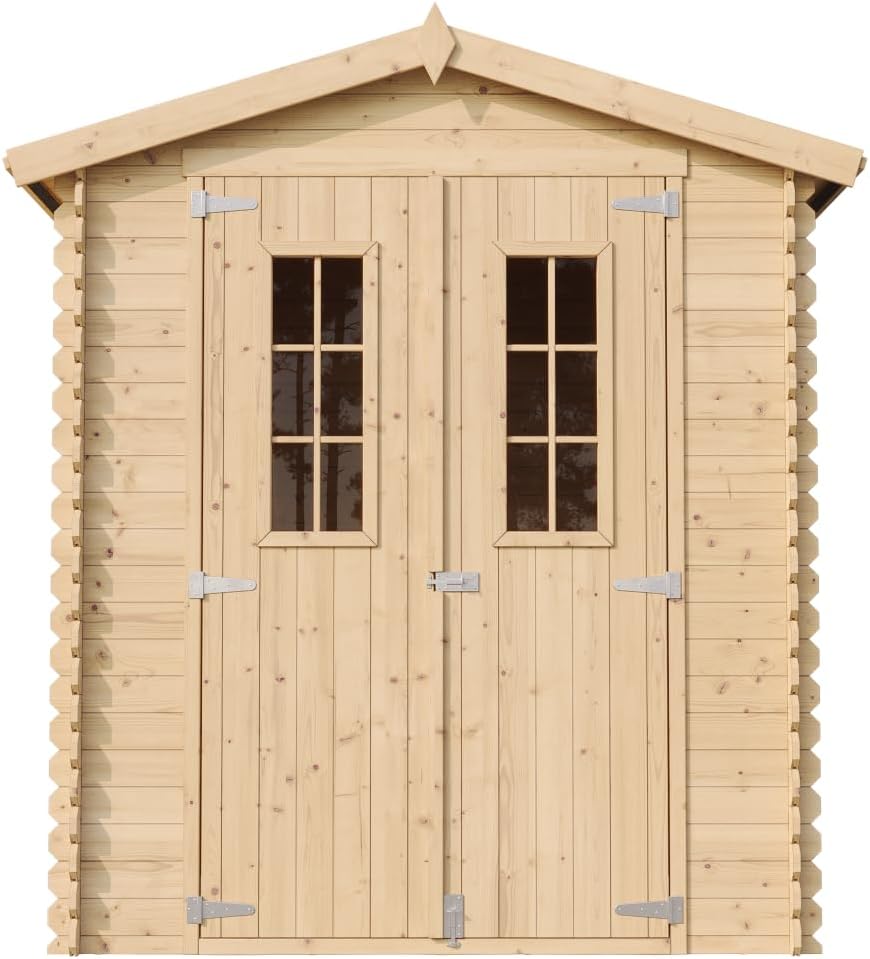Abri de Jardin en Bois - Stockage extérieur I186xL196xH218 cm/ 2,82 m2 Petit abri à Outils, Local à vélos - jardinito M320C