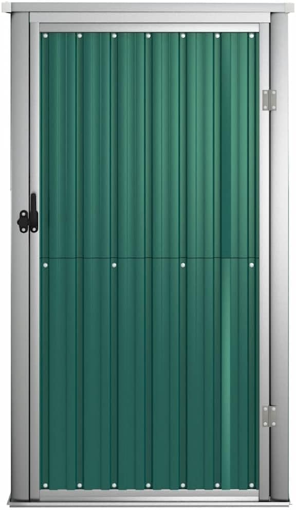 Abri de jardin vert - 88x89x161cm - acier galvanisé, compact, 20kg