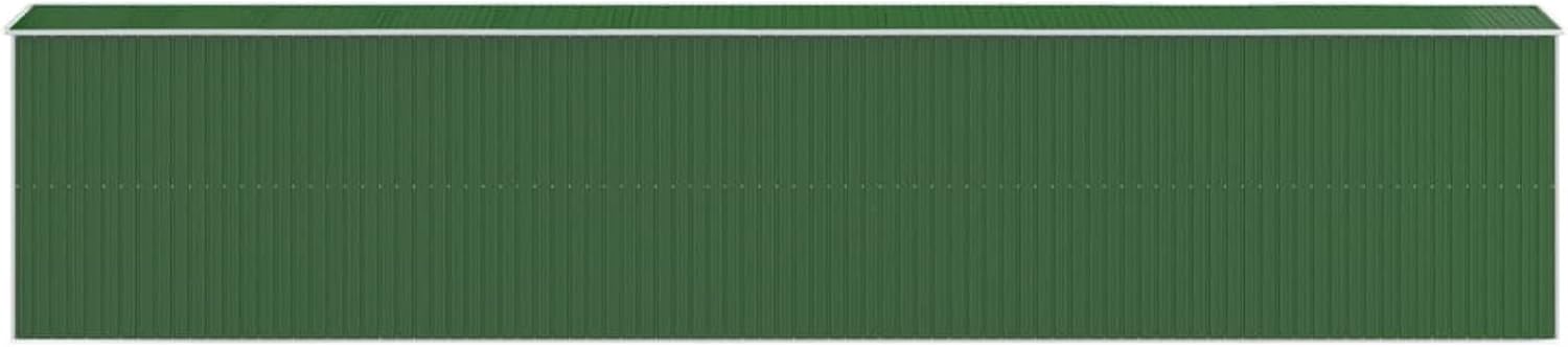 Abri de jardin extérieur en acier galvanisé vert 192 x 1021 x 223 cm