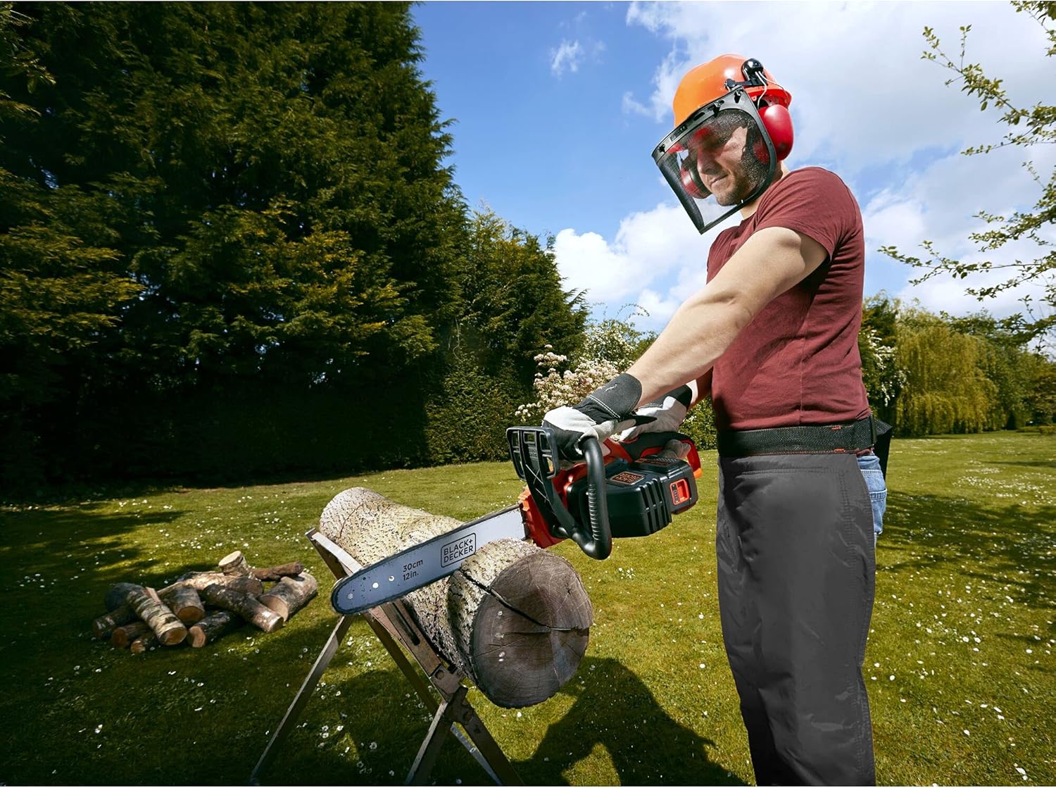 jardinito - Tronçonneuse 36V 30cm, batterie 2Ah, lubrification auto, tendeur sans outil - GKC3630L20-QW