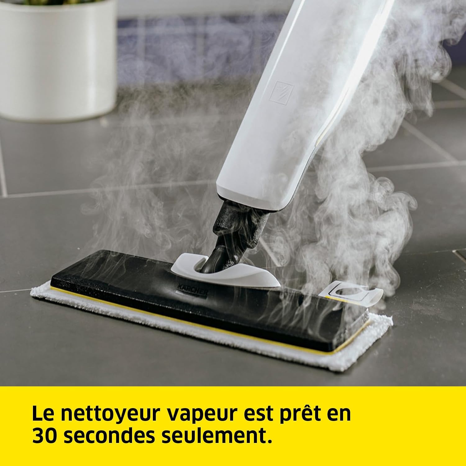jardinito Nettoyeur Vapeur SC 2 Upright, Préchauffage : 30 s, Surface : 50 m², Réservoir : 0,4 l, Puissance : 1600 W, avec Buse de Sol EasyFix, Serpillière Microfibres, Cartouche Détartrante