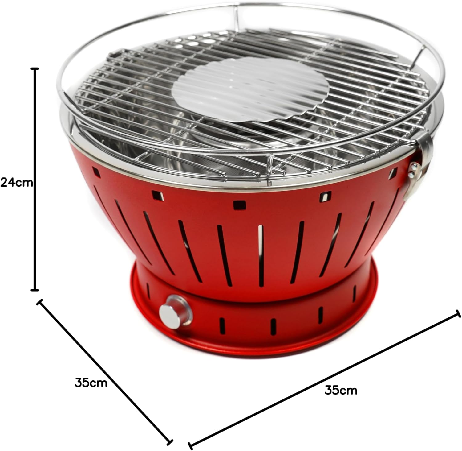 jardinito - Barbecue portable 35cm - charbon - sans fumée