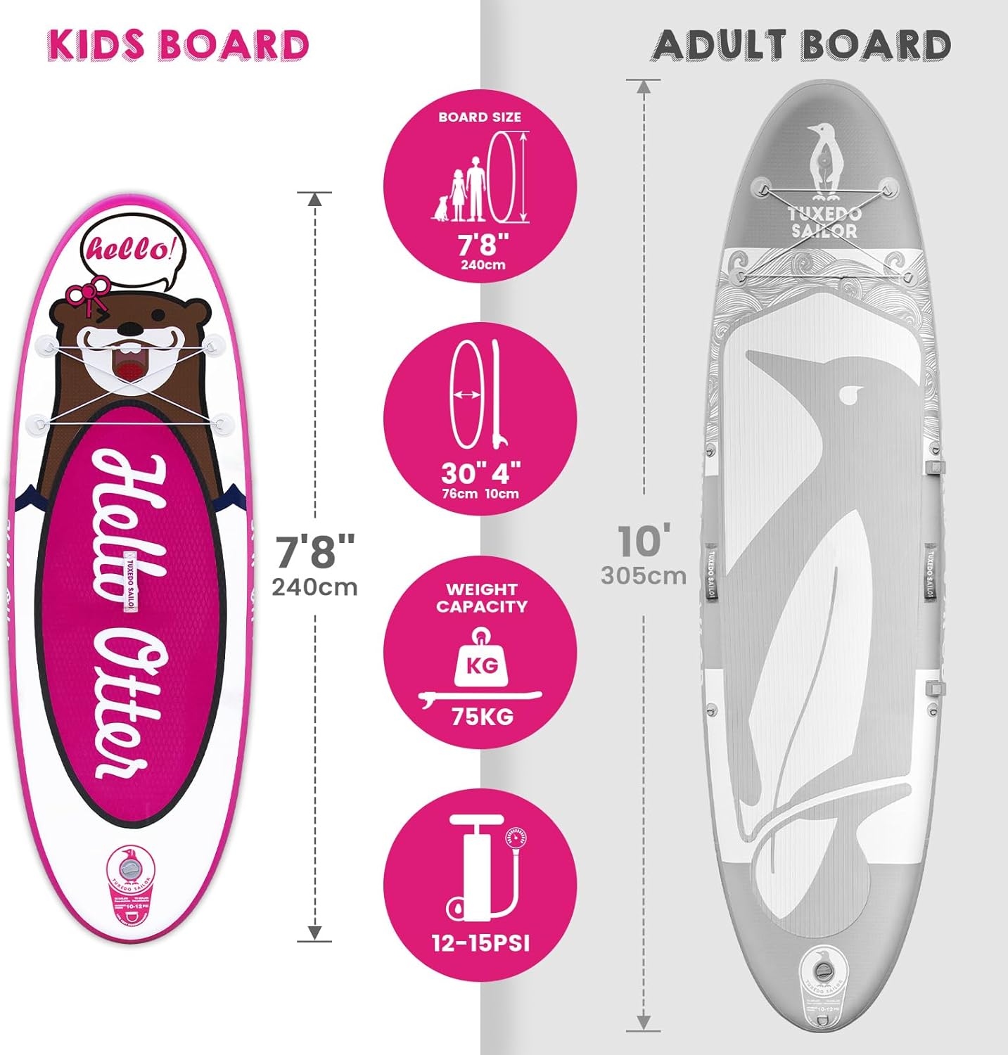 jardinito Paddle Gonflable Adulte, Planche de Stand Up Paddle Gonflable, Sup Paddle Board Gonflable avec Accessoires Complets, Planche de Surf Paddle
