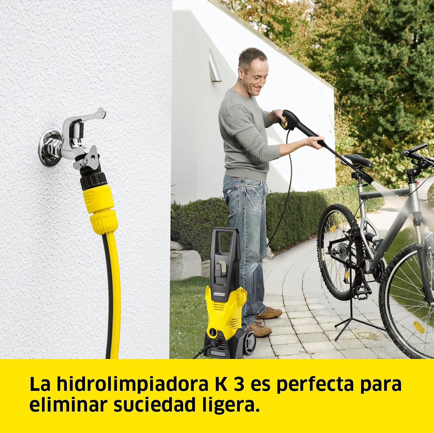 jardinito - K 3 - 25 m²/h, 120 bars, débit 380 l/h - pistolet & accessoires