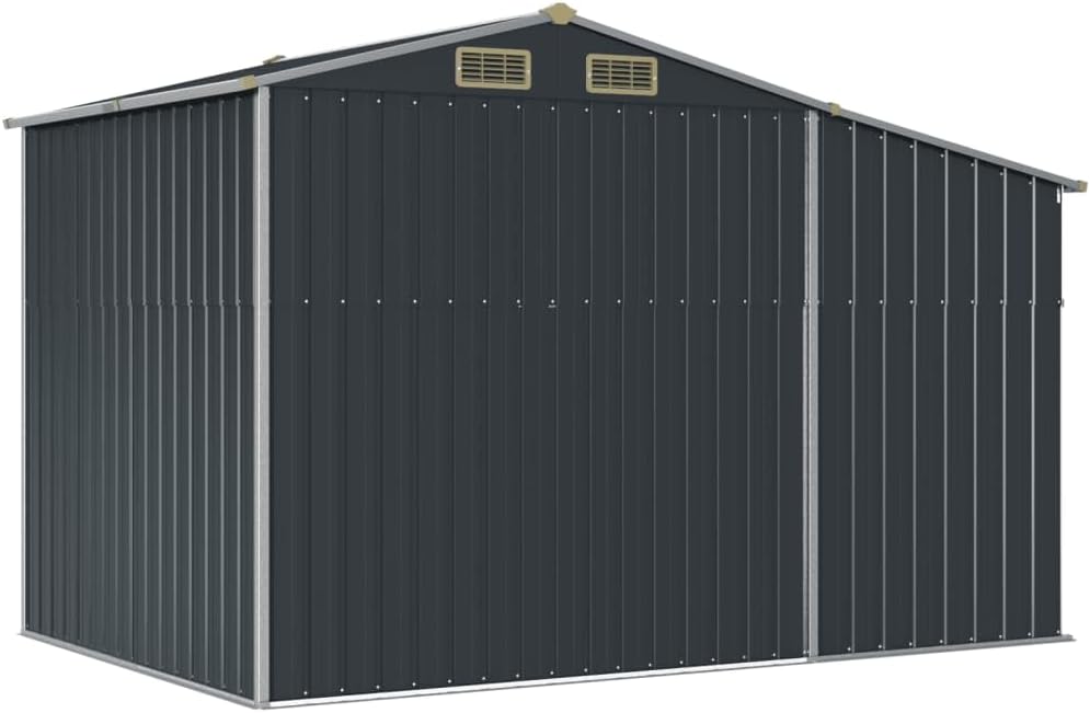 Abri de Jardin en Acier galvanisé, Salles de Stockage de Jardin Extérieures avec Bouches D'aération et Poignées Pratiques pour Ranger Les Outils, Les Ustensile de (277 x 192,5 x 179 cm)