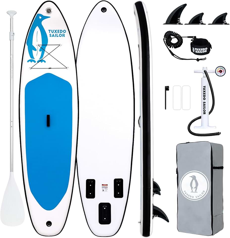jardinito Paddle Gonflable Adulte, Planche de Stand Up Paddle Gonflable Sup Paddle Board Gonflable Planche à Pagaie Gonflable avec Accessoires Complets