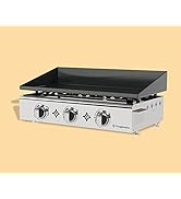Plancha Gaz Emaillée 3 Feux 7,5 kw - Anti-adhésive et nettoyage facile - jardinito modèle LIMON