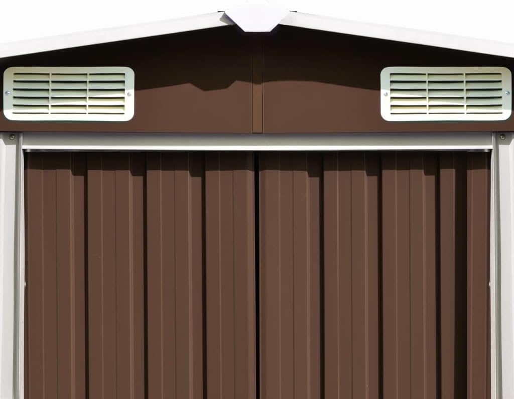 jardinito Abri de Jardin 257x489x181 cm Métal Marron,Maison & Jardin, Pelouses & Jardins, Vie en extérieur, Structures extérieures, Cabanes & abris de Jardin, Brun (Poids 105.6KG)