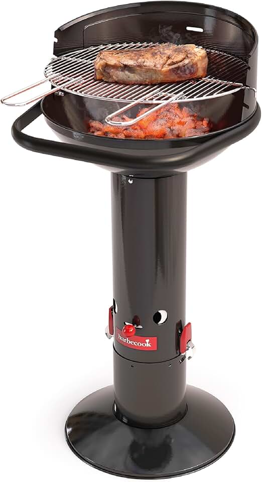 jardinito - Loewy 45 - 43x43x97cm - barbecue charbon, pare-vent, 6 pers