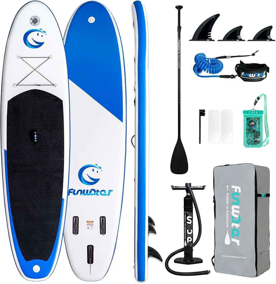 jardinito Planche Sup Gonflable Tous Niveaux Idéale Débutants et Famille Plateforme Anti Dérapante EVA Pack Complet avec Pagaie Réglable Pompe et Accessoires