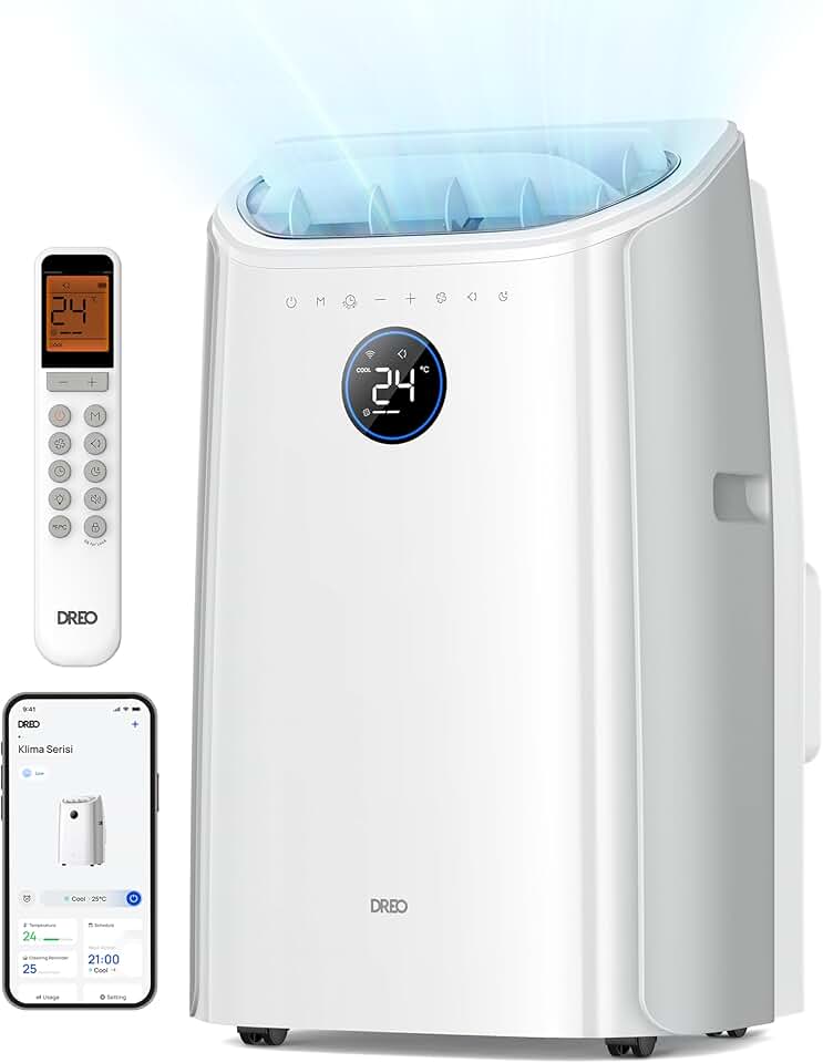 jardinito - climatiseur portable série 10 000 BTU, silencieux, contrôle app, 24h timer