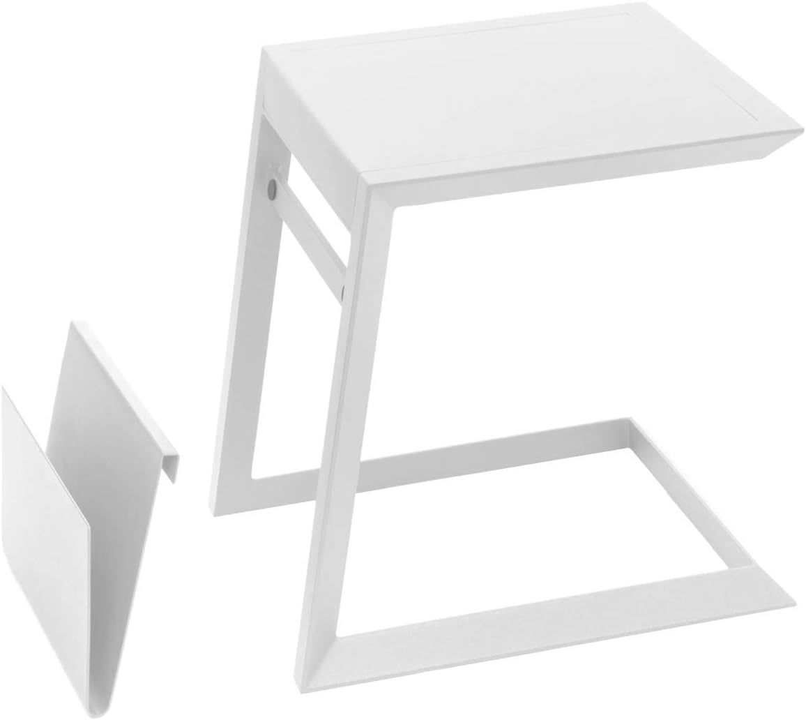 jardinito - table d'appoint Allure - 50x50 cm - acier blanc