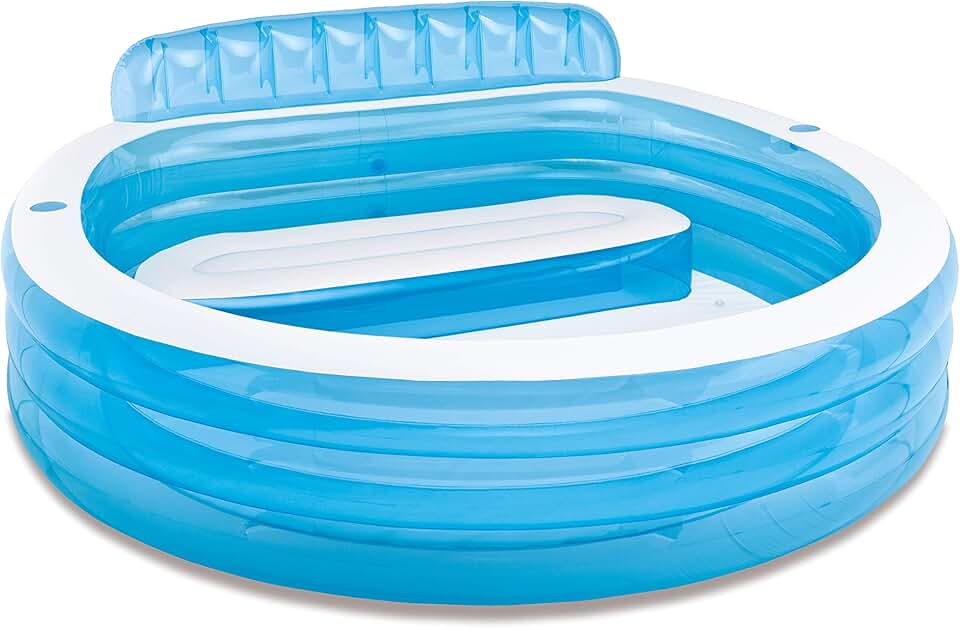jardinito 57190EP Swim Center Family Lounge Piscine Ronde Gonflable Bleu 90 x 86 x 31 cm