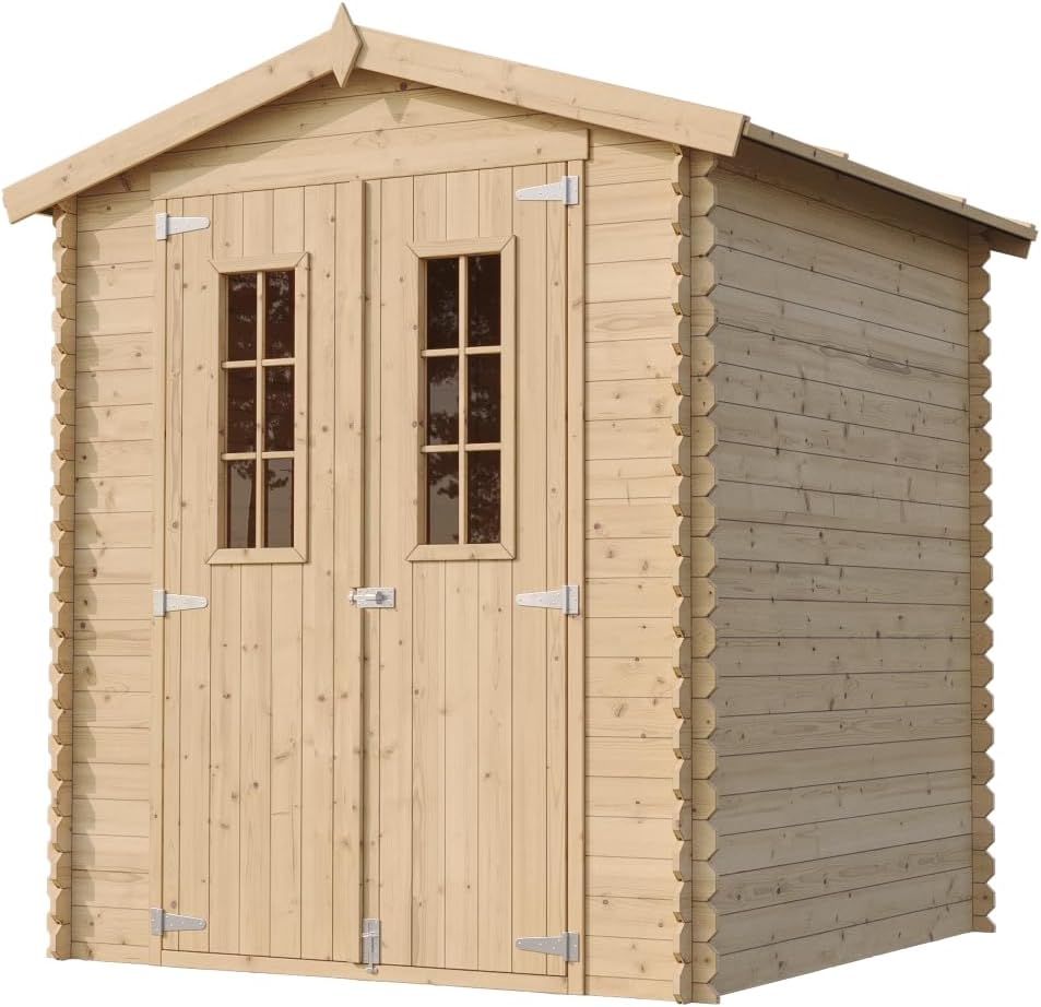 Abri de Jardin en Bois - Stockage extérieur I186xL196xH218 cm/ 2,82 m2 Petit abri à Outils, Local à vélos - jardinito M320C