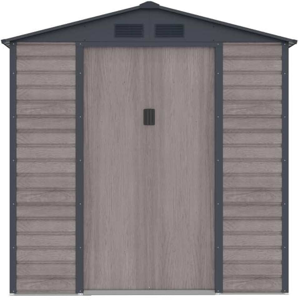 jardinito - abri de jardin acier galvanisé 2,79m², effet bois gris - ADELMO