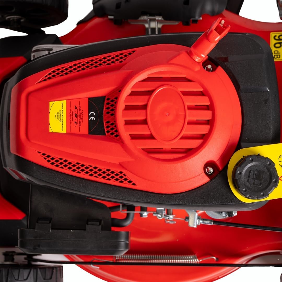 jardinito Tondeuse à gazon à explosion automotrice 4in1-4 CV, Tondeuse à gazon thermique autoportée - Moteur 170cc 4 temps avec autotraction - Largeur de coupe 51 cm - Mulching - Panier de collecte 60L