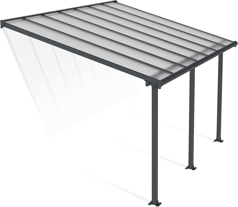 jardinito by jardinito - Olympia - 12.8m² - aluminium & polycarbonate, terrasse élégante, gris