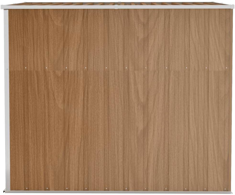 jardinito Abri de Jardin Mural Marron 118x194x178 cm Acier galvanisé, Maison & Jardin, Pelouses & Jardins, Vie en extérieur, Structures extérieures, Cabanes & abris de Jardin, Brun, (Poids 31.54KG)