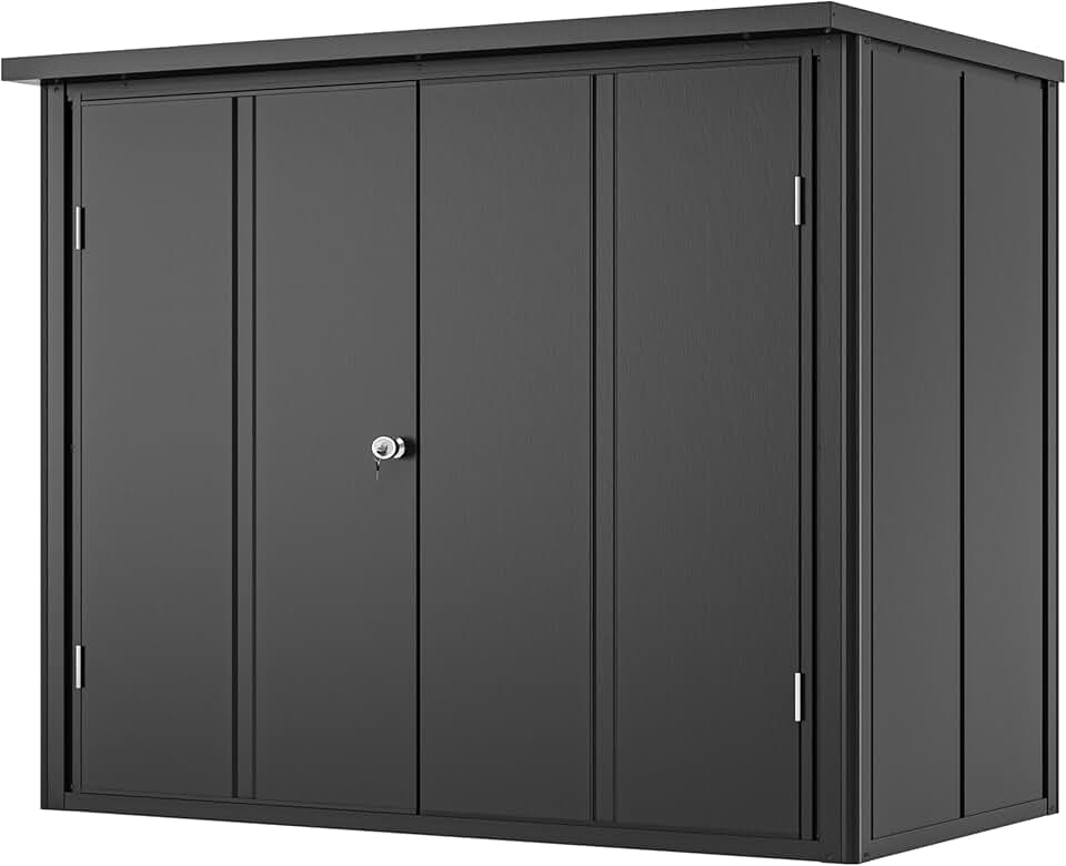 GFP - jardinito Armoire de Jardin - 156x84x131 cm - métal, plancher inclus