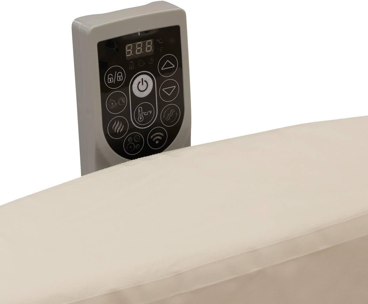 jardinito - Spa Nordik Ø190 cm - 5-7 pers, 180 jets, WiFi connecté, effet bois