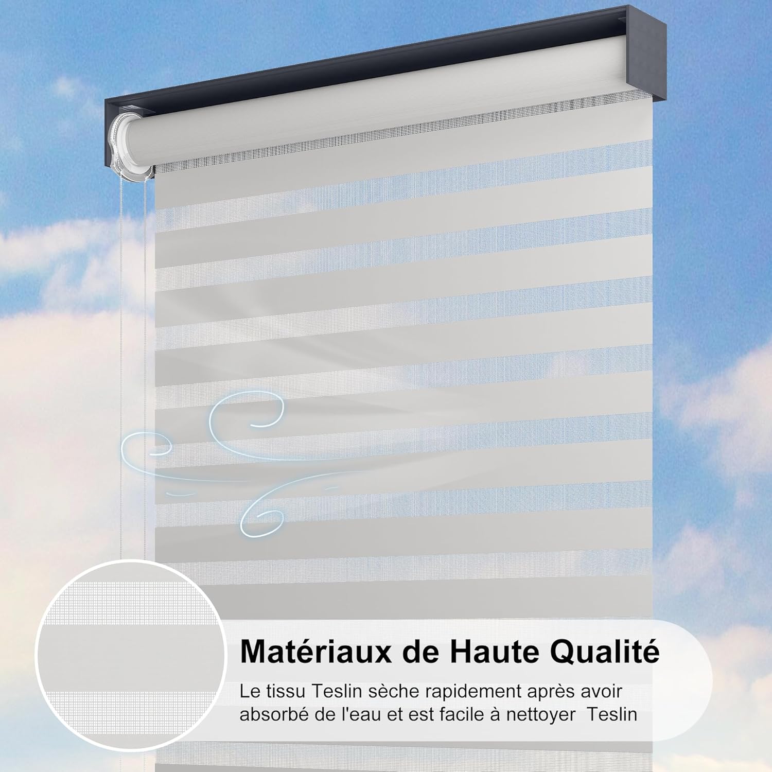 jardinito - pergola bioclimatique - 4,8x3,68m - aluminium, stores, lames orientables